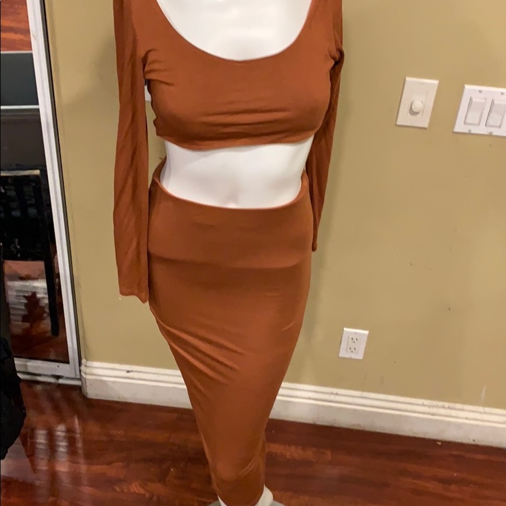 Rust Skirt Set